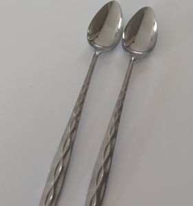 Orleans Silver hammered stainless 2 Ice tea spoon
